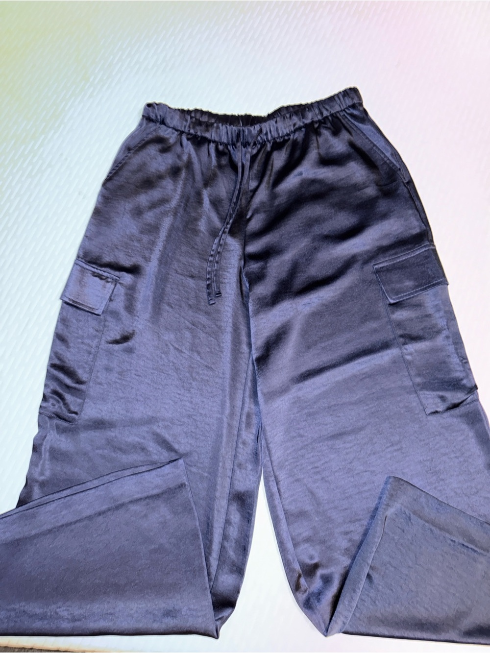GAP Women's Navy Wide-Leg Cargo Pants - Picture 4 of 6